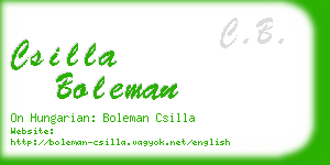 csilla boleman business card